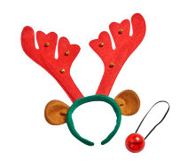 Hårbøyle med gevir og LED-nese